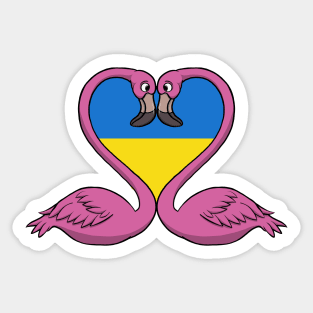 Flamingo Ukraine Sticker